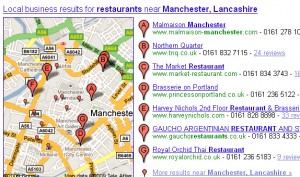 Google local map Manchester